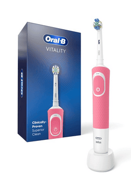 Oral-B Vitality Flossaction Rechargeable Electric Toothbrush, Pink, Adults & Children 3+