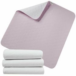 4 pcs Washable Underpads Reusable Bed Pads Waterproof Incontinence
