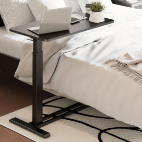 Standing Scroll Table With Hidden Wheels Side Table Height-adjustable Bed Table Laptop Table