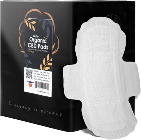 Cotton Period Pads for Women 9.5", Pack of 15 Organic Pads with Wings, Unscented Feminine Pads, Individually Packaged Maxi Pads with Wings