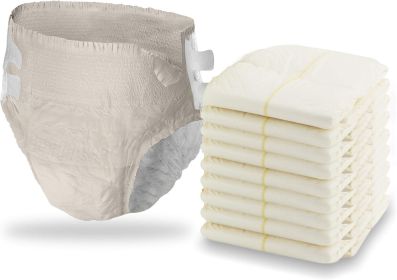15 Pack Adult Briefs. Beige Adult Diaper Briefs. X-Large Size 59 – 64. Light Absorbency. Adult Incontinence Care for Men; Women. Unisex Sanitary Hygie