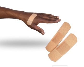 Pack of 2400 Adhesive Bandages 1" x 3" Tan Adhesive Strips for Wound Protection Plastic Sterile Bandages with Non-Adherent pad Single Use Latex-Free I