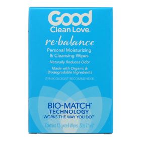 Good Clean Love Rebalance Personal Moisturizing & Cleansing Wipes - 1 Each - 12 Ct