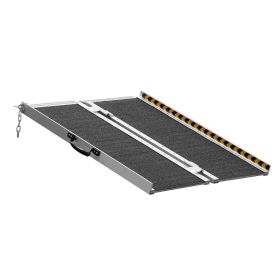 VEVOR Portable Wheelchair Ramp, 2 ft 800 lbs Capacity, Non-Slip Aluminum Folding Threshold Ramp, Foldable Mobility Scooter Ramp Wheel Chair Ramp