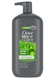 Dove Men+Care Extra Fresh Refreshing Hydrating Face and Body Wash, 30 fl oz