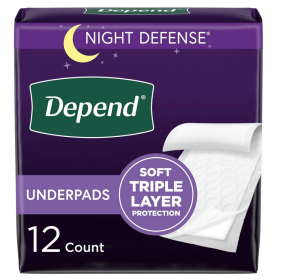 Depend Underpads, Disposable Incontinence Bed Pads for Adults, 36" x 21", 12 Count