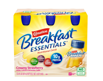 Carnation Breakfast Essentials Ready to Drink Nutritional Breakfast Drink, Creamy Strawberry, 6 - 8 FL OZ Bottles
