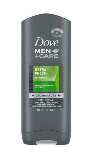 Dove Men+Care Refreshing Daily Use Face & Body Wash All Skin Type, 13.5 oz