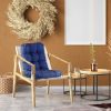 2Pcs Rocking Chair Cushion Upper And Lower Back And Seat Sets with Non-Slip Ties Polyester Fiber Filling Comfortable for Indoor Home Office Car