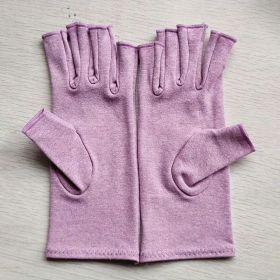 1pair Fingerless Compression Gloves For Arthritis; Carpal Tunnel; Swelling; Tendonitis & Hand Discomfort (Order A Size Up) (Color: Purple, size: S)