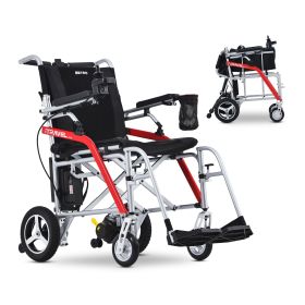 Metro Mobility Super Lightweight Folding Portable Electric Wheelchair for Adults, Power Wheelchair for Seniors (Color: Silver)