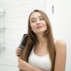 Cordless Negative Ion Hair Straightener Brush Rechargeable Mini Styling Comb with 12 Heating Levels Anti-scald 30S Preheating 30Mins Auto Sleep LCD Di